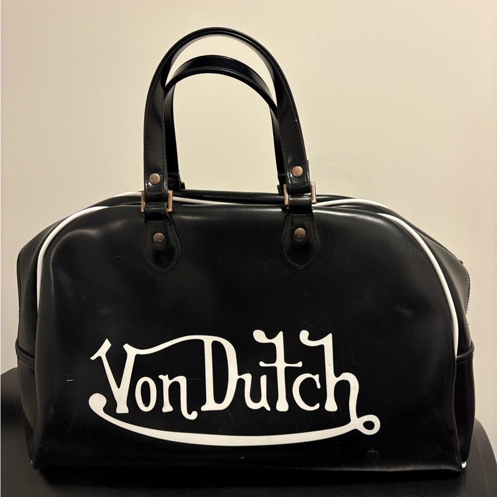 Vintage Von Dutch Black bowling bag